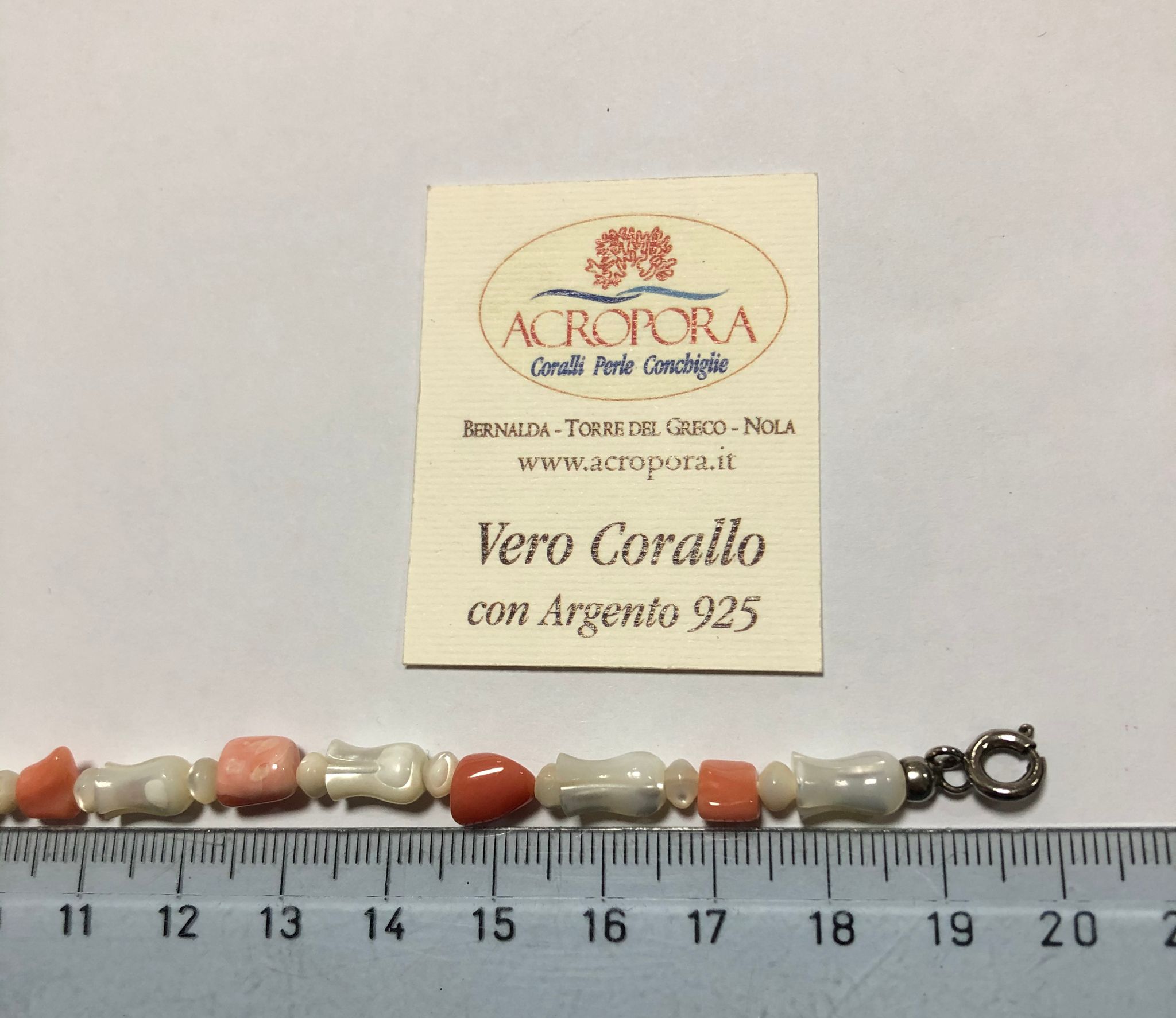 Bracciale madreperla e corallo rosa